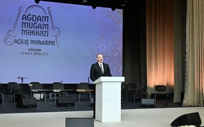 Prezident və birinci xanım Ağdam Muğam Mərkəzinin açılışında iştirak ediblər