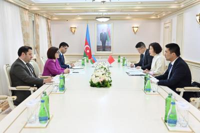 Sahibə Qafarova Çin Xalq Respublikasının ölkəmizə yeni təyin olunmuş səfiri ilə görüşüb