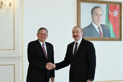 Prezident İlham Əliyev ABŞ Senatının Xarici Əlaqələr Komitəsinin üzvünü qəbul edib -  YENİLƏNİB