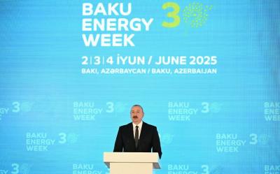 İlham Əliyev 30-cu “Caspian Oil and Gas”, 13-cü “Caspian Power” və 30-cu “Baku Energy Forum”un rəsmi açılış mərasimində çıxış edib - YENİLƏNİB 1