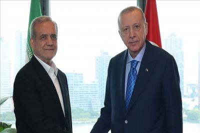 Ərdoğan Pezeşkianla İran-israil qarşıdurmasını müzakirə edib