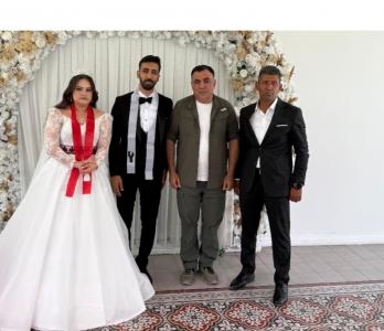 Emin Həsənli şəhid yaxınının toyunda iştirak edib