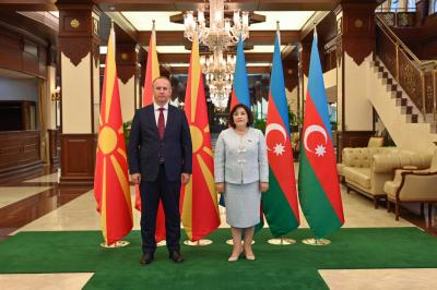 Milli Məclis və Şimali Makedoniya Assambleyasının sədrlərinin görüşü olub