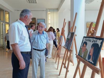 Salyanda Milli Kino Gününə həsr olunan rəsm sərgisi açılıb