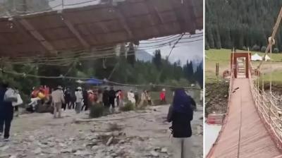Çində asma körpünün trosu qırıldı -  5 nəfər ölüb, 24 nəfər yaralanıb