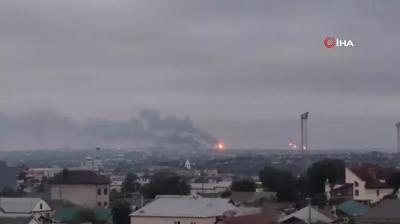 Ukrayna ordusu Rusiyanın neft emalı zavodunu  vurub