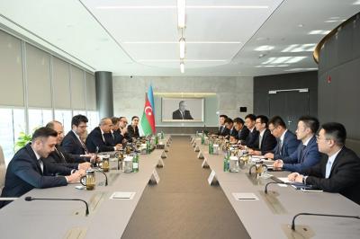 Azərbaycan Çin şirkəti ilə bərpa olunan enerji sahəsinə sərmayə qoyuluşunu müzakirə edib