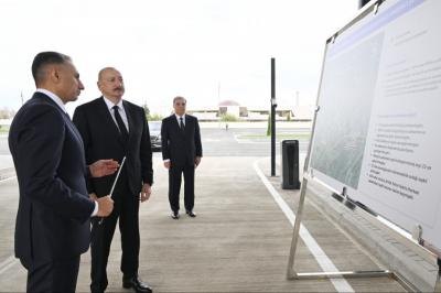 Prezident İlham Əliyev “BakuBus” MMC-nin Gəncə Avtoparkının açılışında iştirak edib