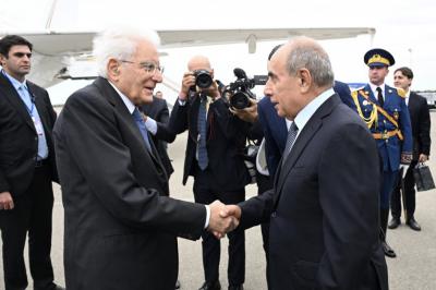 İtaliya Prezidenti Azərbaycana rəsmi səfərə gəlib