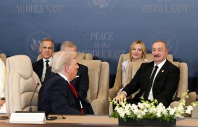 Prezident İlham Əliyev Yaxın Şərq Sülh Sammitində iştirakı ilə bağlı  paylaşım edib
