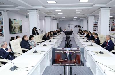 AMEA-nın 80 illik yubileyi çərçivəsində Mərkəzi Elmi Kitabxanada yeni elektron zalın açılışı olub