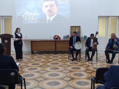 Ədəbiyyat Muzeyinin Aran filialı Əliağa Vahidin 130 illiyi münasibətilə ədəbi-bədii tədbir keçirib