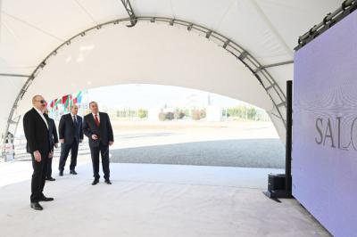 Prezident Ağdam Sənaye Parkında “Saloğlu Qarabağ” MMC-nin istehsal müəssisəsinin təməlini qoyub
