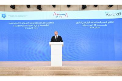 Bakıda “Xızı-Abşeron” Külək Elektrik Stansiyasının rəsmi açılış mərasimi keçirilib, Prezident çıxış edib - YENİLƏNİB-2