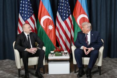 Prezident İlham Əliyevlə Donald Tramp arasında Davosda görüş keçirilib -  YENİLƏNİB-1