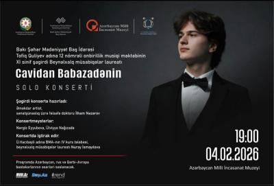 "Muzeydə musiqi" layihəsi çərçivəsində növbəti konsert keçiriləcək