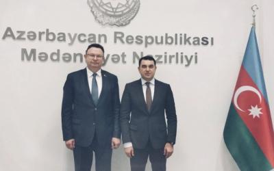 Belarus səfiri Azərbaycanın mədəniyyət naziri ilə əməkdaşlıq məsələlərini müzakirə edib