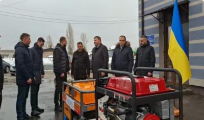 Azərbaycandan Ukraynaya göndərilən generatorlar İrpen şəhərinə verilib