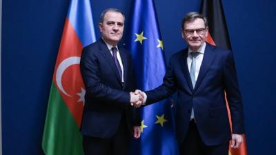 Ceyhun Bayramov Almaniyanın XİN rəhbəri ilə görüşüb -  YENİLƏNİB