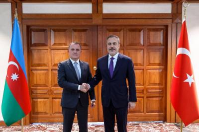 Ceyhun Bayramovla Hakan Fidan İranın Azərbaycan və Türkiyəyə hücumlarını qəbuledilməz adlandırıblar