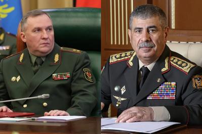 Azərbaycan və Belarus müdafiə nazirləri İranın PUA hücumlarını müzakirə edib