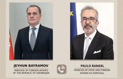 Ceyhun Bayramov portuqaliyalı həmkarı ilə Yaxın Şərqdəki müharibə fonunda riskləri  müzakirə ediblər