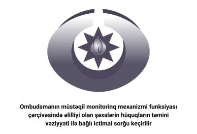 Ombudsman əlilliyi olan şəxslərin hüquqlarının müdafiəsi üzrə ictimai sorğuya başlayıb