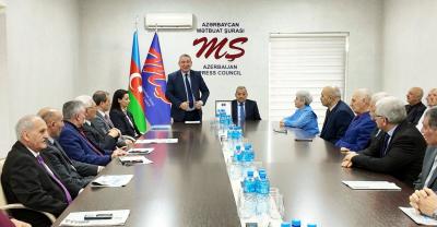 Mətbuat Şurasında ehtiyatda olan polkovnik-leytenantın elmi və jurnalist fəaliyyətinə nəzər salınıb
