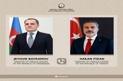 Ceyhun Bayramov Hakan Fidanla telefon danışığı aparıb