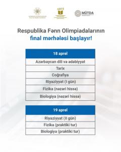 Respublika fənn olimpiadalarının final mərhələsi başlanır