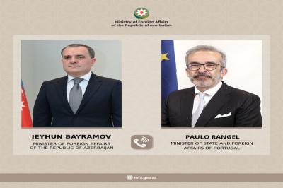 Ceyhun Bayramovun Portuqaliyanın xarici işlər naziri ilə telefon danışığı olub