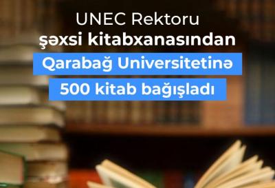 Ədalət Muradov Qarabağ Universitetinə 500 kitab hədiyyə edib