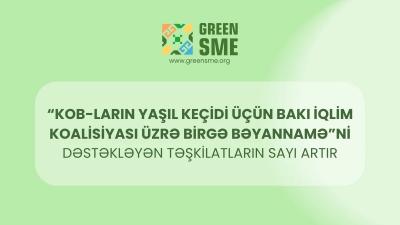KOB-ların yaşıl keçidi üçün Bakı bəyannaməsini dəstəkləyən ölkə və təşkilatların sayı açıqlanıb