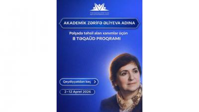 Polşadakı tələbə xanımlar üçün akademik Zərifə Əliyeva adına təqaüd proqramı elan olundu