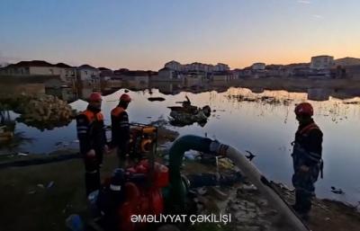 İntensiv yağışlarla əlaqədar təhlükəsizik tədbirləri, suçəkmə işləri davam etdirilir - FHN