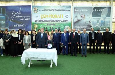 AMEA-da Heydər Əliyevin anadan olmasının 103-cü ildönümünə həsr edilən futbol çempionatının açılışı olub