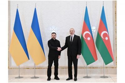 Azərbaycan və Ukrayna prezidentləri mətbuata bəyanatlarla çıxış ediblər - YENİLƏNİB