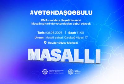 Dövlət Məşğulluq Agentliyinin sədri Masallıda vətəndaşların müraciətlərini dinləyəcək