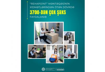 “RehaPoint” Məntəqəsinin xidmətlərindən 3700-dən çox şəxs faydalanıb - Nazirlik