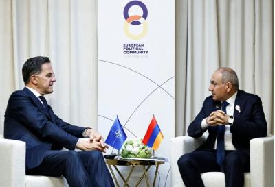 Paşinyan və Rutte regional təhlükəsizliyi müzakirə edib