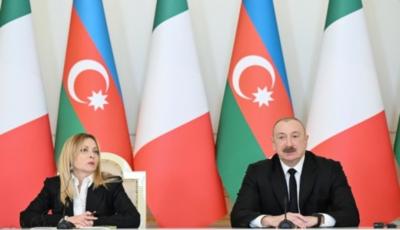 Prezident İlham Əliyevin sosial media hesablarında Ciorcia Meloni ilə görüşünə dair videoçarx paylaşılıb