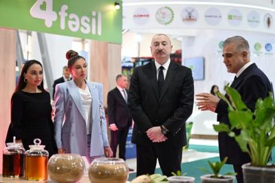 Prezident 19-cu “Caspian Agro Week” və 31-ci “InterFood Azerbaijan” sərgiləri ilə tanış olub -  YENİLƏNİB