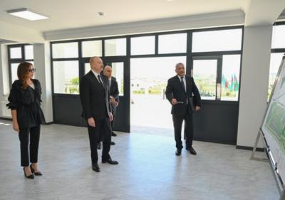 Prezident və birinci xanım Cəbrayılın Şükürbəyli kəndinin açılışında iştirak ediblər - YENİLƏNİB
