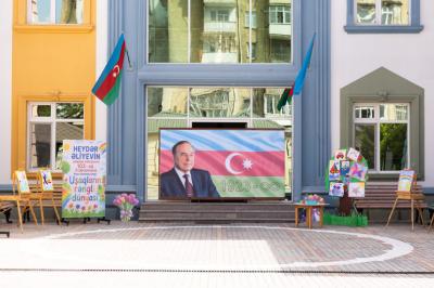 Zərifə Əliyeva adına uşaq bağçasında Ulu Öndərin xatirəsinə həsr olunmuş rəsm sərgisi