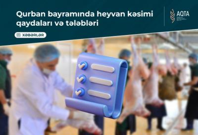 Heyvan kəsimi zamanı sanitariya-gigiyena tələblərinə ciddi əməl olunmalıdır -  AQTA