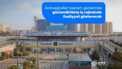 Avtovağzallar bayram günlərində gücləndirilmiş rejimdə işləyəcək