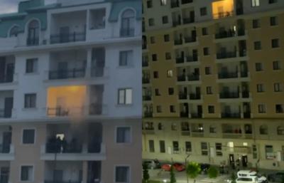 Sumqayıtda çoxmərtəbəli yaşayış binasında yanğın olub