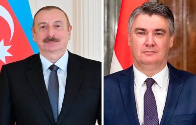 Azərbaycan lideri Xorvatiya Prezidentini təbrik edib