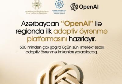 500 mindən çox şagird üçün süni intellekt əsaslı adaptiv öyrənmə imkanlarının yaradılması nəzərdə tutulur