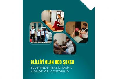 Bu il əlilliyi olan 800-dək şəxsə evlərində reabilitasiya xidmətləri göstərilib